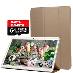 Планшет Hoozo MT232 Gold + Чохол-книжка + Карта пам'яті 64GB - мініатюра 2