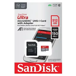 Карта пам'яті SanDisk 512GB microSDXC class 10 UHS-I Ultra (SDSQUAC-512G-GN6MA) - мініатюра 3