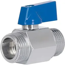 Кран кульовий міні Thermo Alliance Standart 1/2" ЗЗ прямий, хром, півметелик SD189W15