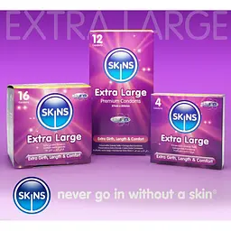 Класичні презервативи Skins Extra Large розмір XL - мініатюра 4