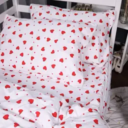 Підковдра MirSon Фланель 015 Love 110х140 см Червоно-біла (2200009652745) - мініатюра 5