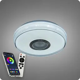 Люстра світлодіодна 517 Dlight RGB з пультом і колонкою 45Вт Білий (02172) - мініатюра 5