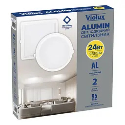 Світильник LED даунлайт Violux ALUMIN 24W 4200K квадрат IP20 ( 121290 ) - мініатюра 7