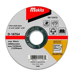 Диск відрізний для нержавіючої сталі 115 х 1.2 мм 60Т Makita D-18764