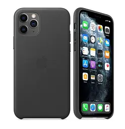 Шкіряний чохол-накладка Leather Case MWYE2ZM/A для iPhone 11 Pro (5.8") Black - мініатюра 3