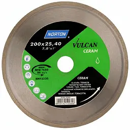 Диск алмазний по кераміці VULCAN TILE Ø=200x25.4 мм (70V022)