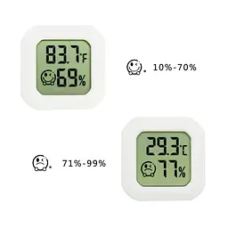 Термогігрометр Term 2 термометр для дому 4,5х4,5х1,4 см Білий (H051258) - мініатюра 2