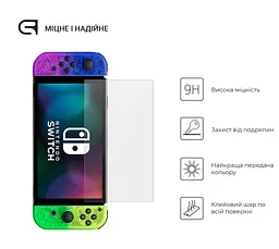 Захисне скло для Nintendo Switch OLED, Glass.CR, загартоване, прозоре, 9H, олеофобне покриття, ударостійке, стійке до подряпин, ультратонке, просте встановлення, для ігрової консолі, ArmorStandart (ARM74480) - мініатюра 2