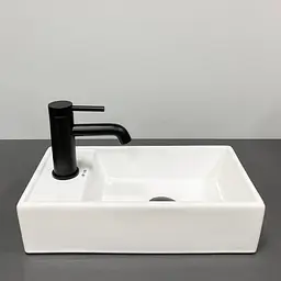 Умивальник VBI Lago R white накладний підвісний VBI-015610, Білий - мініатюра 4