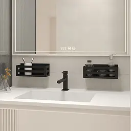 Полиця в ванну кімнату Nice & Cozy Perfo чорна - мініатюра 3