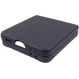 Шкіряний чохол Leather Case (AAA) для Samsung Galaxy Z Flip7 Dark Gray - мініатюра 4
