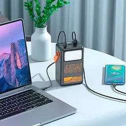 Універсальна зарядна батарея Hoco J110A 60000mAh Powerful PD65 LCD (Чорний) - мініатюра 5