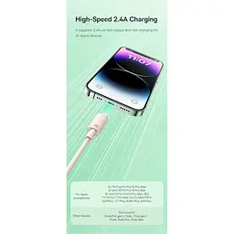 Кабель Baseus Habitat Series Fast Charging Cable USB to Lightning 2.4A 2m P10360200421-01 Pink - мініатюра 7