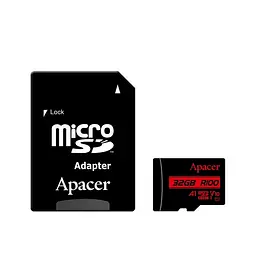 Apacer Карта пам'яті microSD 32GB C10 UHS-I R100MB/s + SD
