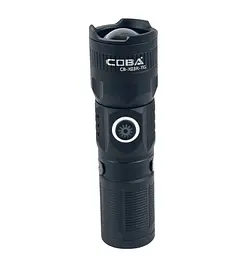 Ручний ліхтар Coba CB-X03R-TG на акумуляторі зі швидким заряджанням ручний ліхтар LED біле світло Чорний - мініатюра 3