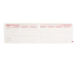 Ділова записна книжка-тижневик Leo Planner м'яка датована 2027 Lizard 252765 128 аркушів 10х17 см рожева - мініатюра 10