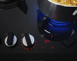 Варильна поверхня газова на склі Electrolux 60 см чугун електрон. керування Hob2Hood чорний - мініатюра 5
