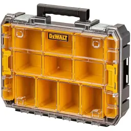 Ящик для інструментів DeWALT TSTAK, прозора кришка, 10 чашок, IP54 (DWST82968-1) - мініатюра 3