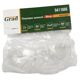Окуляри захисні Grad Wasp anti-scratch (прозорі) 9411665 - мініатюра 2