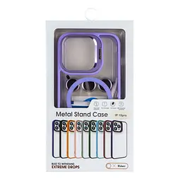 Чохол із підставкою MagSafe TPU PC Metal Stand Case Apple iPhone 15 Pro Purple - мініатюра 5