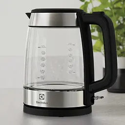 Електрочайник Electrolux 1.7 л Strix скло чорний+нержавіюча сталь - мініатюра 2