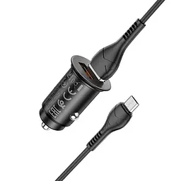 Адаптер автомобільний HOCO Micro USB Cable Developer dual port car charger set NZ1 36W набір чорний - мініатюра 4