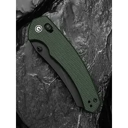 Ніж складаний туристичний Civivi Sixgill, (8.7 см) Nitro-V / Micarta темно-зелений - мініатюра 13