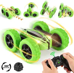 Машинка перевертень всюдихід трюкова на радіокеруванні Ydjia Stunt Car D828 Green - мініатюра 7