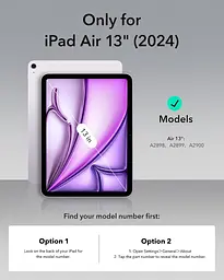 Чохол з клавіатурою та трекпадом ESR для iPad Air 13 дюймів (M3/M2, 2025/2024), магнітна знімна клавіатура з клавішами - мініатюра 3
