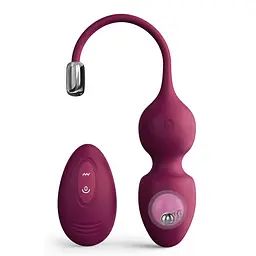 Вагінальні кульки Dorcel Love Balls, 22 см, сливовий - мініатюра 2