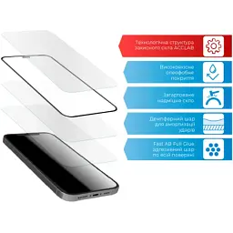 Скло захисне ACCLAB Full Glue Apple iPhone 13 Pro Max (1283126515422) - мініатюра 3
