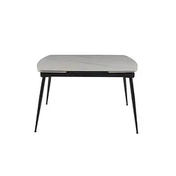 Стіл Vela 110-170x75 white marble matt - мініатюра 5