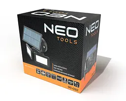 Neo Tools Світильник акумуляторний 3000мАг, 450лм, 5Вт, живлення від сонячного світла, датчик руху, сутінків, IP65 - мініатюра 9