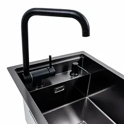 Кухонна мийка прихована чорна Platinum TZ 40x50, Чорний - мініатюра 6