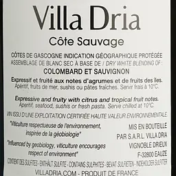Вино Villa Dria Colombard-Sauvignon Igp Cotes De Gascogne, біле, сухе, 0,75 л (917839) - мініатюра 6