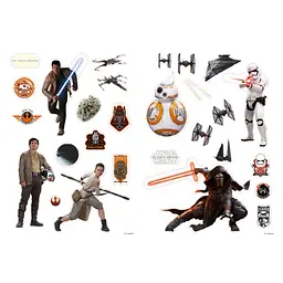 Наклейки інтер'єрні Star Wars The Force Awakens (Зоряні війни Пробудження Сили) 100x70 см