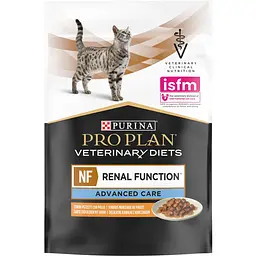 Уцінка. Вологий дієтичний корм для дорослих котів Purina Pro Plan Veterinary Diets NF Renal Function Advanced Care при патології нирок з куркою 850 г (10 шт. по 85 г) (12278375) - мініатюра 5