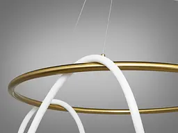 Люстра стельова LED Diasha SY9752-D800GAB Шланг, 48W, бронза, для коридору, вітальні, спальні, кафе/ресторанів - мініатюра 3