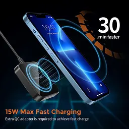 Магнітний бездротовий зарядний пристрій UNBREA 15 Вт із кабелем живлення USB-C, сумісний з iPhone - мініатюра 3
