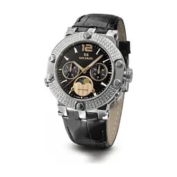 Наручний годинник Seculus 1690.5.706 black-rose, ss w/stones, blk strap