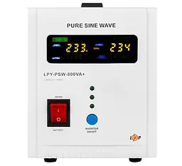 Джерело безперебійного живлення з правильною синусоїдою LogicPower LPYPSW-800VA 560Вт, LCD, 12V під зовнішній АКБ, заряд 15А - мініатюра 4
