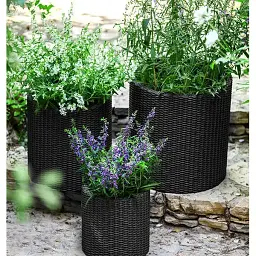 Горщик для квітів Keter S Cylinder Planter сірий 7 л (17197934902_S) - мініатюра 4