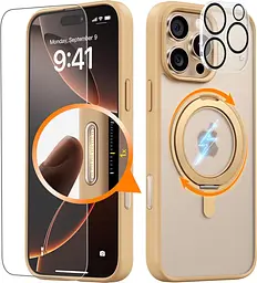 Захисний чохол JUESHITUO 3-в-1 для iPhone 16 Pro з магнітною підставкою