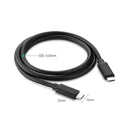 Кабель USB 2.0 Ugreen Type-C M-M 2 м 18W Чорний Cable Nickel Plating US286 - мініатюра 2