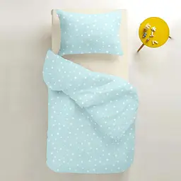 Дитяча постільна білизна в ліжечко MINT STARFALL, м'ята (StarfallMint_Beige_140) - мініатюра 2
