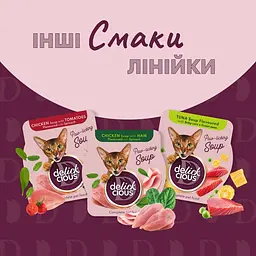 Суп для котів Delickcious з сардини з креветками та гарбузом 80 г - мініатюра 7