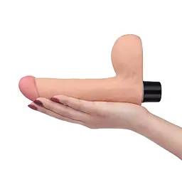 Реалістичний вібратор Lovetoy Real Softee Vibrator With Balls Flesh 17 см тілесний - мініатюра 8