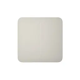 Розумний двоклавішний прохідний вимикач Ajax LightSwitch (2-gang/2-way) Jeweller (oyster/устричний) (26-00411)