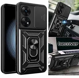 Панель BeCover Military для Oppo Reno8 T Black (710023) - мініатюра 2