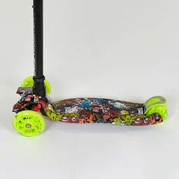 Самокат Best Scooter 59х17х26 см Салатово-чорний 000231530 - мініатюра 6